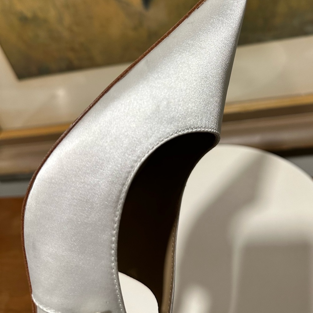 🌸TED BAKER🌸 Janie Bow Slingback Pointed Toe Pump In White Size: 11 - Picture 10 of 16